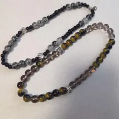 ガラスビーズブレスレット 2連ブレスレット