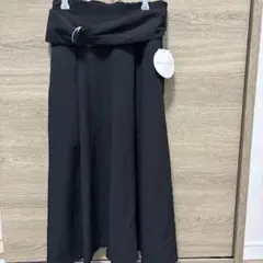 ブラック フレアスカート Sサイズ ベルト付き