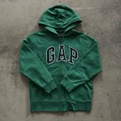 Old GAP グリーン　ジップパーカー　 y2k 平成ギャル　短丈
