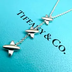 【極美品】TIFFANY パロマピカソ ネックレス 3連 925 クロスドロップ