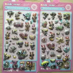 3Dシール　ぷくぷくシール　パワパフ　2枚セット　10