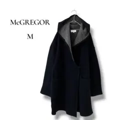 McGREGOR レディース　ロングカーディガン　コート　ネイビー　グレー　M