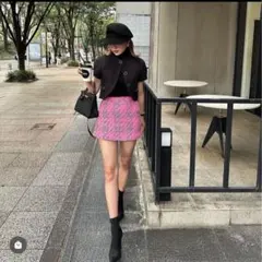 sheller シェリエ フリンジスカラツイードジャケット キュロット sheller シェリエ/ツイードキュロット - メルカリ