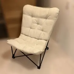 ニトリ【折りたたみ式　アウトドアチェア】ベージュ　ハイバック