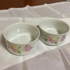 昭和レトロ花柄 小鉢 2個セット