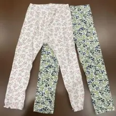 ユニクロ　キッズレギンス 2枚セット 100cm 花柄