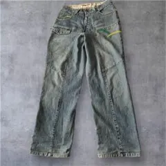 00s archive LRG 刺繍ワイドバギーカーゴデニム　city boy