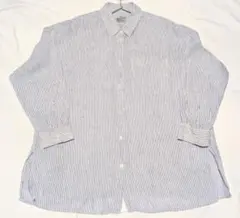 無印良品 MUJI フレンチリネン洗いざらしワイドシャツ