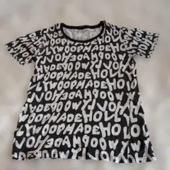 ハリウッドメイド グラフィックTシャツ Lサイズ　黒と白の文字デザイン メンズのサムネイル