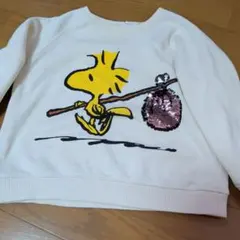 ウッドストック イラスト トレーナー ホワイト　ボス