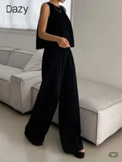 Dazy ブラック デニム セットアップ