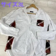 【未使用級】ブラックレーベルクレストブリッジ　ノバチェック　長袖シャツサイズ3L