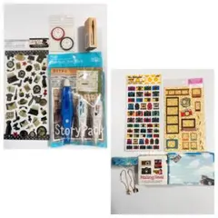 カメラ シール　チャーム マスキングテープ メモ帳 平成レトロ