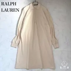 美品✨ラルフローレン ポロワンピース ロング丈 鹿の子 ホースロゴ 長袖 M