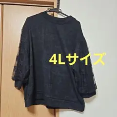 4Lサイズ 黒 長袖 トップス