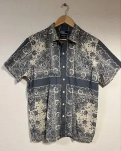 シュプリーム元ネタバンダナ柄90sポロラルフローレン オープンカラー 開襟シャツ