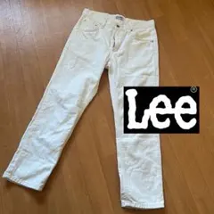 Lee ホワイトデニムテーパードパンツ