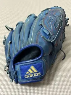 Adidas 軟式グローブ 青 大人用 - メルカリ