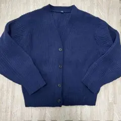 UNIQLO ネイビー ざっくりカーディガン 130