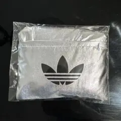 adidas トレフォイルロゴ エコバッグ シルバー　韓国明洞限定