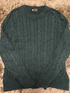 GLOBAL WORK カシミアブレンド M ダークグリーン セーター メンズ