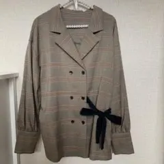 ラグナムーン♥︎チェック柄 ダブルブレストジャケットのサムネイル