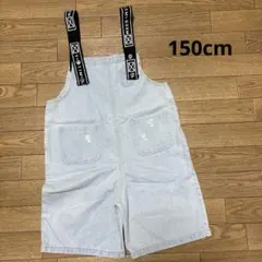 ロゴストラップ付き デニムオーバーオール 150cm 韓国通販再度で購入