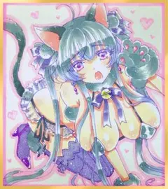 【手描きイラスト】黒猫さん　一次創作　オリジナル