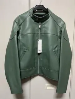 GU and beautiful people グリーンレザージャケット