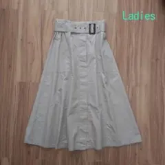 PAGEBOY　トレンチスカート　グレージュ系　裏地付き　S～Mサイズ相当