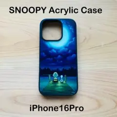 スヌーピー アクリルケース iPhone16Pro 耐衝撃 可愛い 韓国