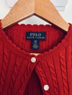 Polo Ralph Lauren 赤 カーディガン サイズ7 120〜130