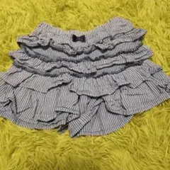 Moujonjon ストライプフリルハーフパンツ