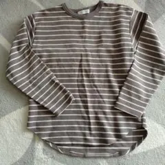 A DAY IN THE LIFE 長袖Tシャツ ブラウンストライプ