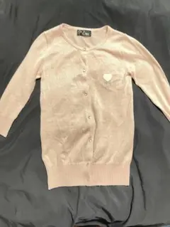 CECIL McBEE ピンクニットカーディガン