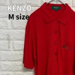 日本製 KENZO GOLF ケンゾーゴルフ ポロシャツ 刺繍 レーヨン 赤 2のサムネイル
