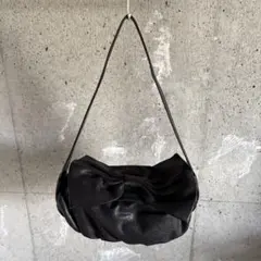 美品✨Sybillaシビラ ハンドバッグ ワンショルダー がま口 レザー 黒