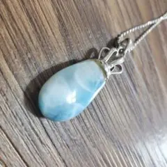 一点物】雫 アパタイトの ワイヤーラッピング ペンダント トップ 