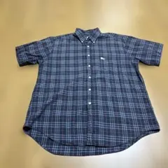 Burberry 半袖チェックシャツ ボタンダウン（Ｌ）のサムネイル