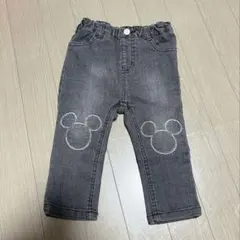 petit main ミッキー刺繍 デニムパンツ 80cm