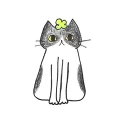 【1210】【ハチワレ猫の絵】オリジナル手描きアナログイラスト原画自作創作アート