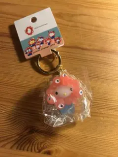 新品　サンリオ ミャクミャク コラボ クリア キーホルダー ハローキティ大阪万博
