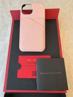 Bonaventura iPhone 13 Mini レザーケース 桜ピンク