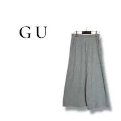 【最終価格】GU ロングスカート S グレー マキシ丈 ウエストゴム