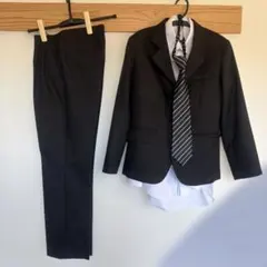 フォーマルスーツ 150cm 黒 ネクタイ付き