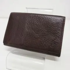 ふ*ず様 ポロラルフローレン カードケース レザー ダークブラウン