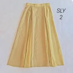 スライ SLY ロングスカート 2 黄土色 プリーツ フレア