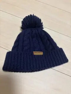 HINODE HOUSE ネイビー ケーブル編み ニット帽