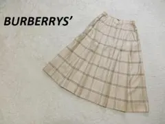 極美品　バーバリー　ヴィンテージ　シルク混　フレアースカート　チェック　７のサムネイル