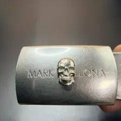 MARK&LONA メッシュベルト ホワイト スカルバックル - メルカリ